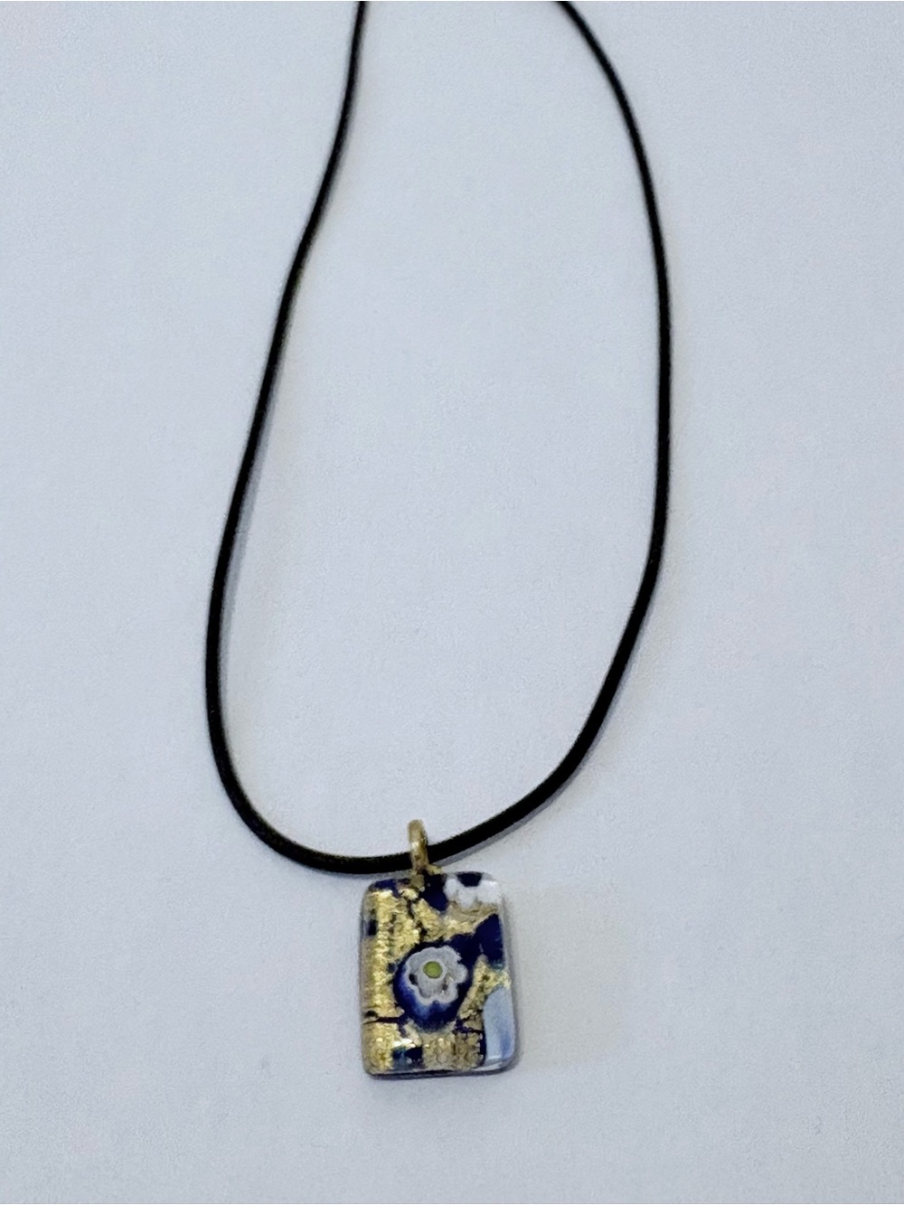 Murano Glass Pendant – Blue & Turquoise Handcrafted Art Glass Charm